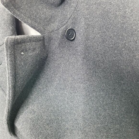 John Varvatos Gray Wool Blend Peacoat Size 48R - Picture 4 of 10